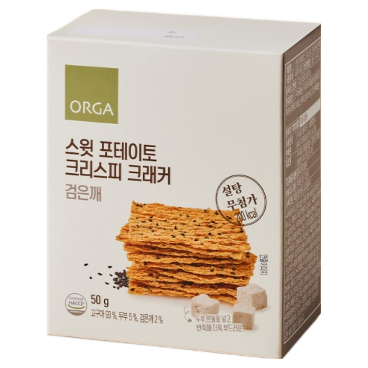올가홀푸드 스윗 포테이토 크리스피 크래커 검은깨, 50g, 1개