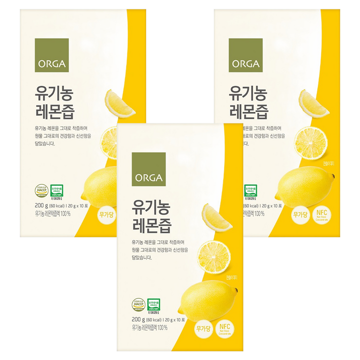 올가홀푸드 유기농 레몬즙, 20g, 30개