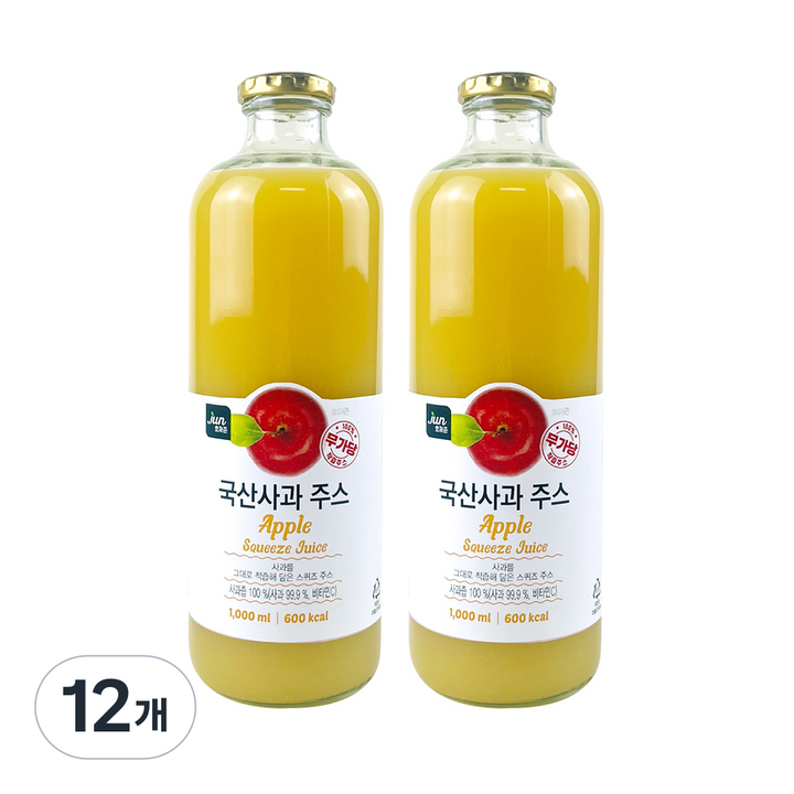 호재준 국산사과주스, 1L, 12개