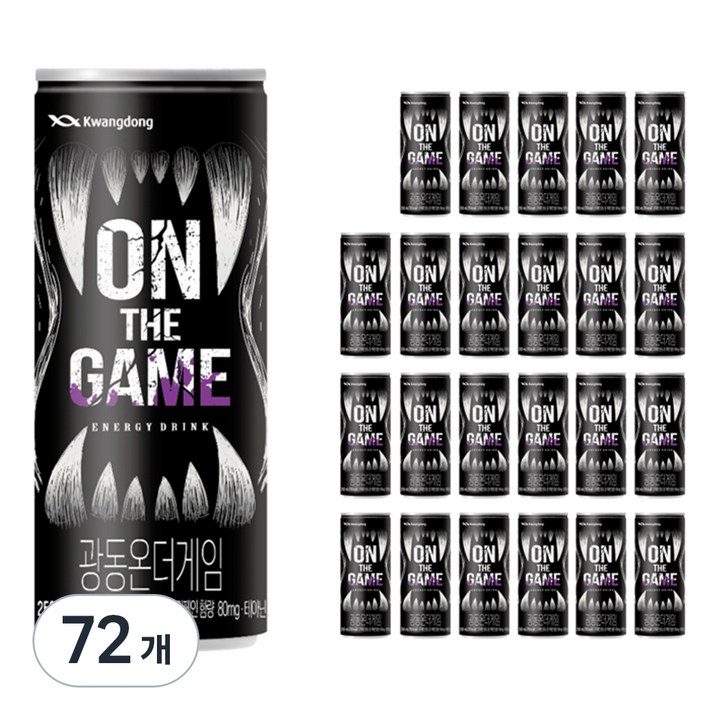 광동 온 더 게임 에너지음료, 250ml, 72개