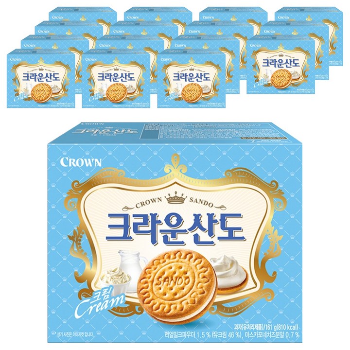 크라운 산도 크림, 161g, 16개