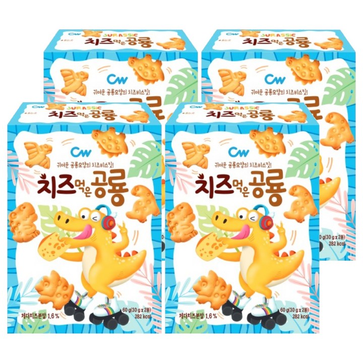 청우식품 치즈먹은 공룡, 60g, 4개