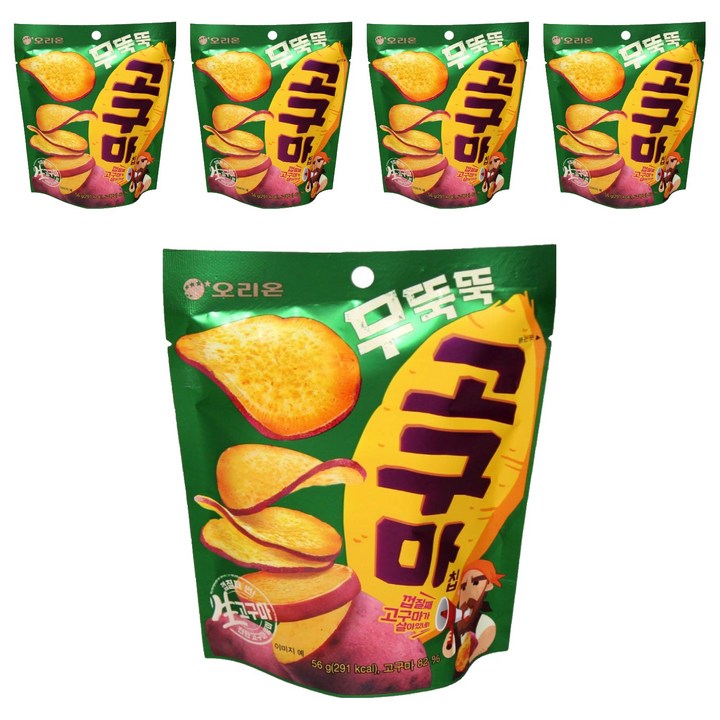 오리온 무뚝뚝 고구마칩, 56g, 5개