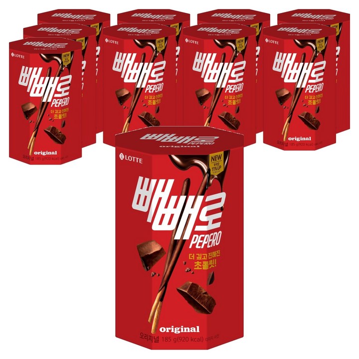 빼빼로 오리지널, 185g, 10개