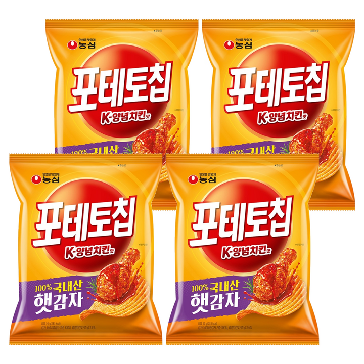 포테토칩 K 양념치킨맛, 4개, 50g