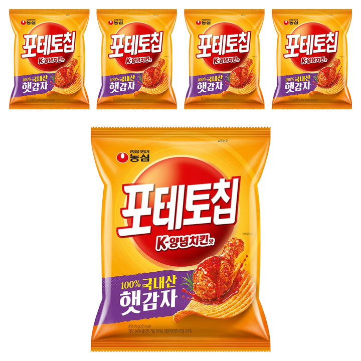 포테토칩 K 양념치킨맛, 5개, 50g
