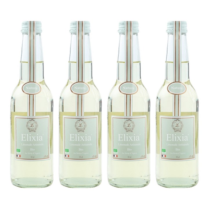 엘릭시아 유기농 레몬 탄산음료, 330ml, 4개