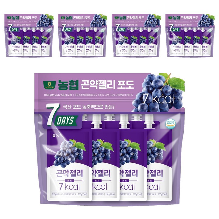 농협식품 곤약젤리 포도, 150g, 35개