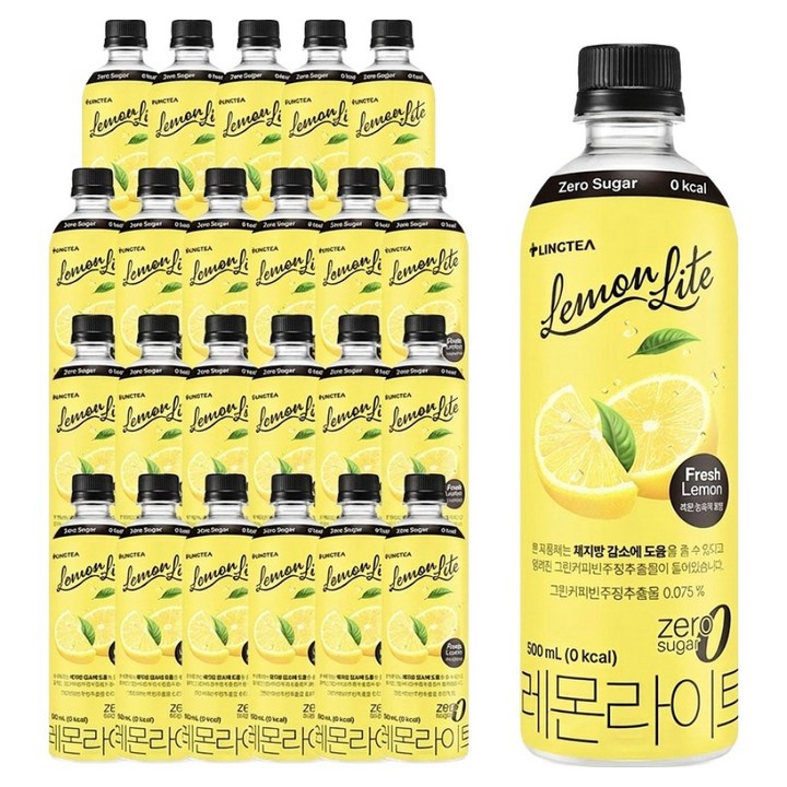링티 레몬라이트 음료, 24개, 500ml