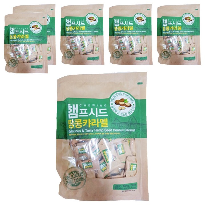 인신 햄프시드 땅콩캬라멜, 120g, 6개