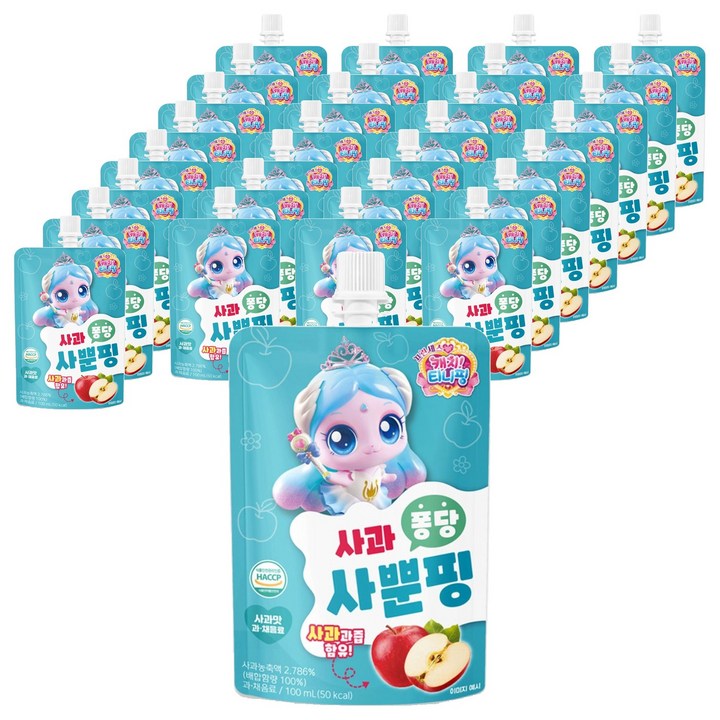 리더스인팜 캐치티니핑 사과 퐁당 사뿐핑, 60개, 100ml