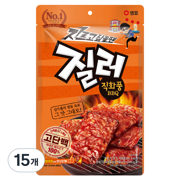 질러 직화풍비비큐 육포, 150g, 15개