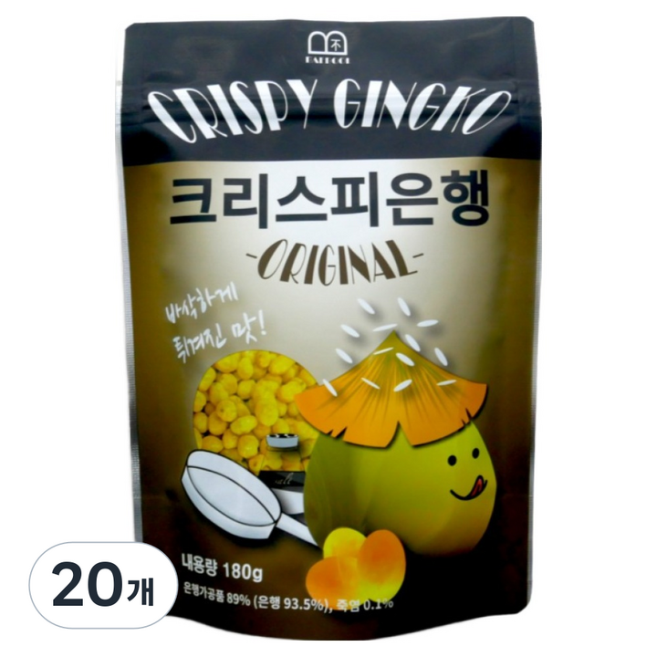 배불 국내제조 크리스피 은행튀김 오리지널맛, 20개, 180g