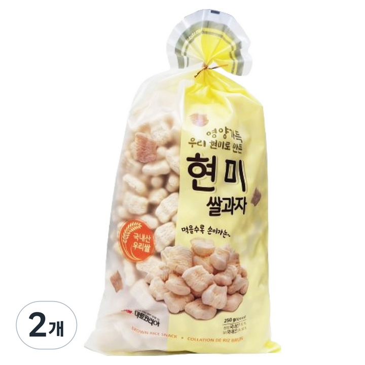 마트코리아 우리 현미로 만든 현미 쌀과자, 250g, 2개