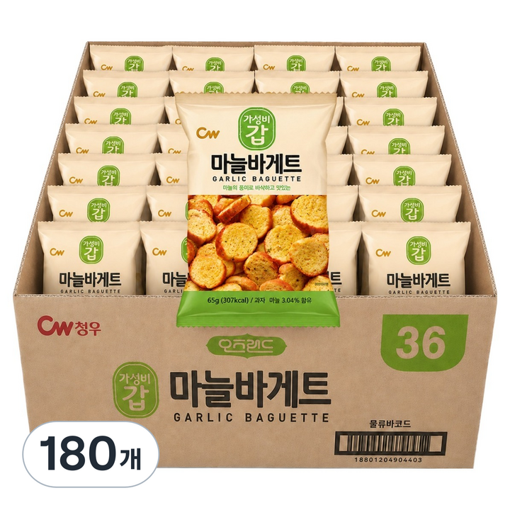 오즈랜드 가성비갑 마늘바게트, 65g, 180개