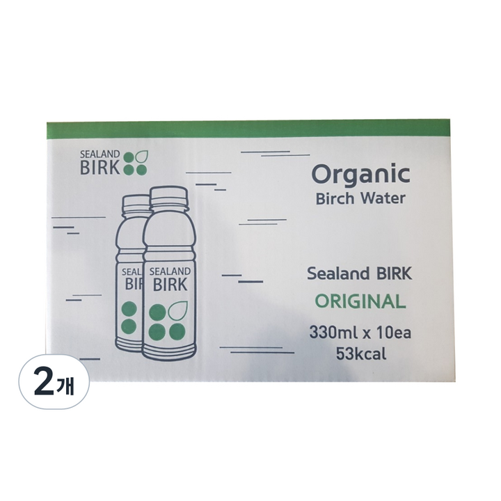 유기농 오리지날 자작나무수액 음료, 330ml, 2개