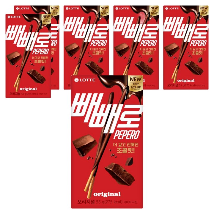 빼빼로 초코, 55g, 6개