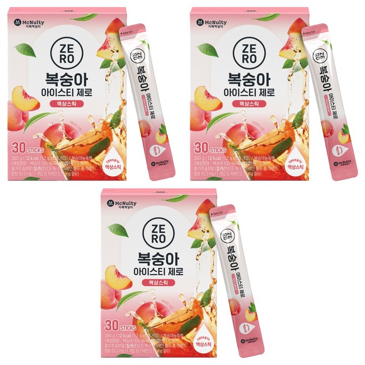 맥널티커피 복숭아 아이스티 제로, 13g, 90개