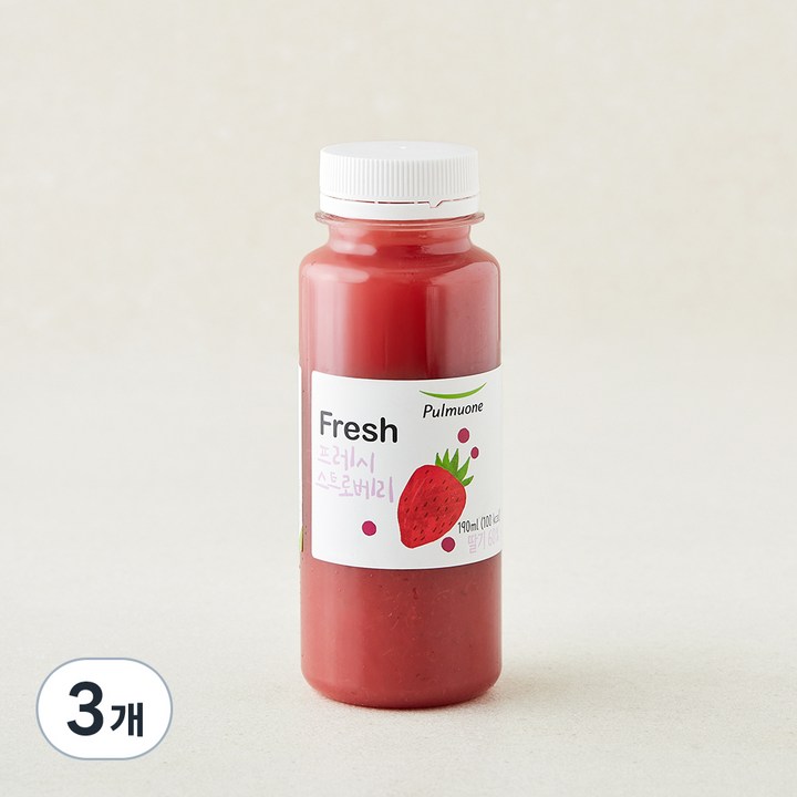 풀무원녹즙 프레시 스트로베리 주스, 190ml, 3개