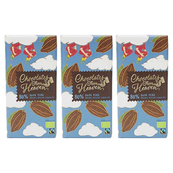 초콜릿프롬헤븐 유기농 다크 초콜릿 80%, 100g, 3개