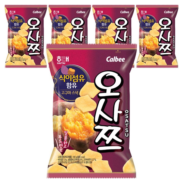 해태제과 오사쯔, 100g, 5개