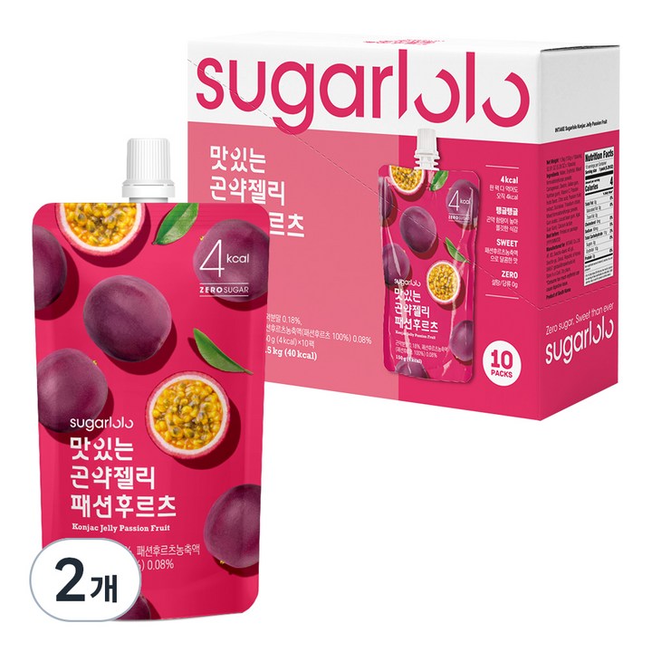 슈가로로 맛있는 곤약젤리 패션후르츠, 150g, 20개