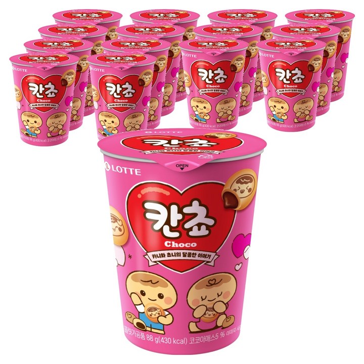 롯데웰푸드 칸쵸 컵, 88g, 15개
