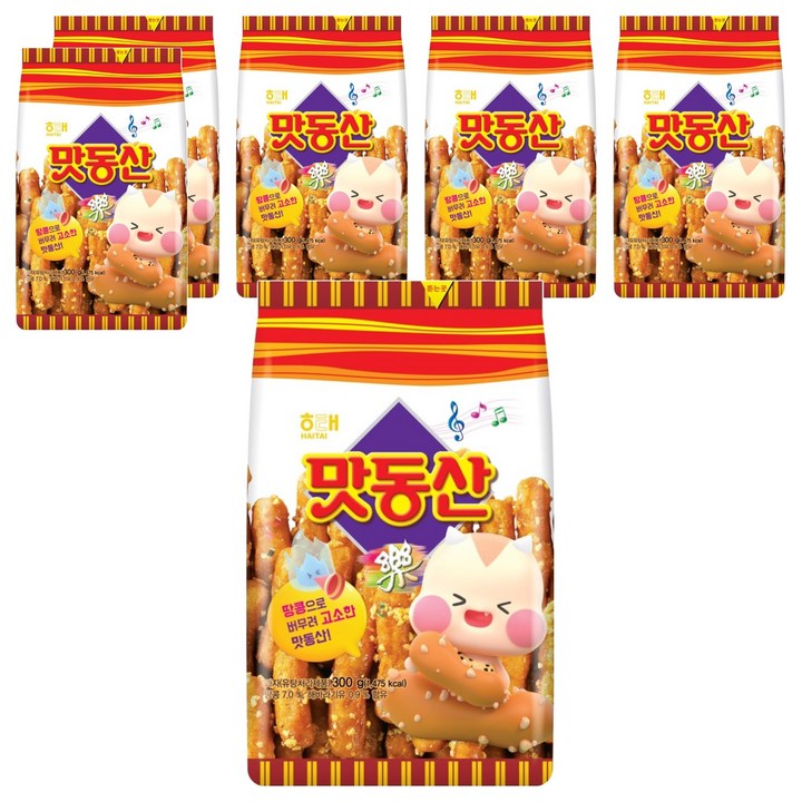 해태제과 맛동산, 300g, 6개