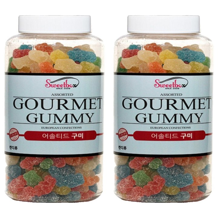 스위트박스 슈가코팅 파리지앵 어솔티드 젤리, 700g, 2개