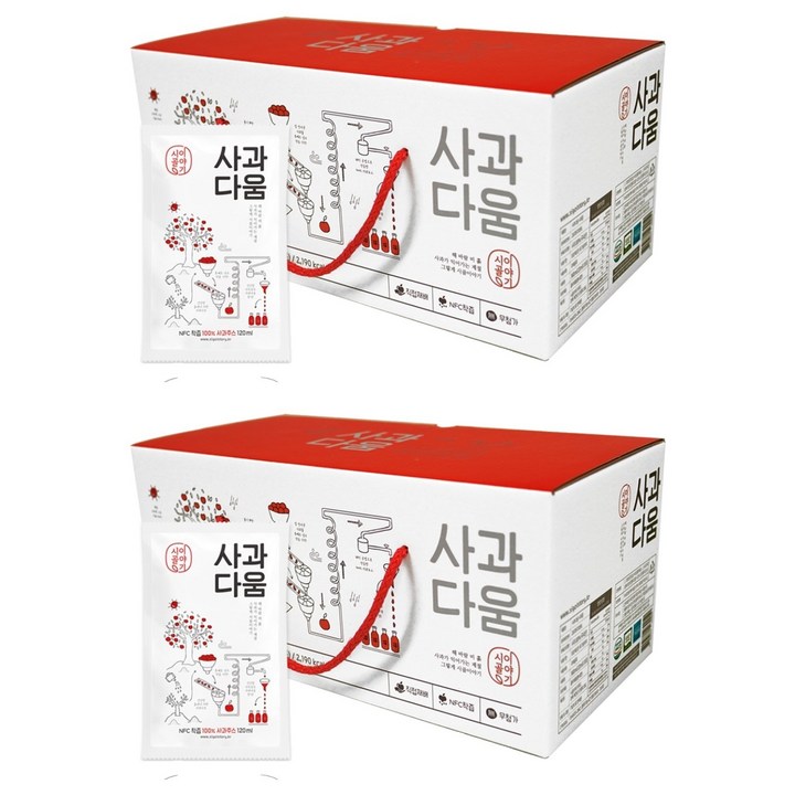 시골이야기 사과다움 사과즙, 120ml, 60개