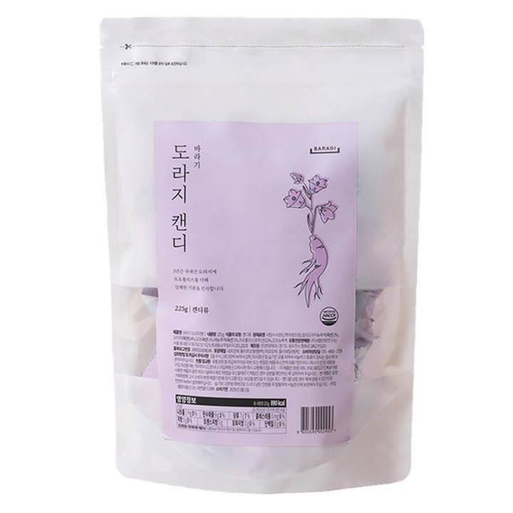 바라기 도라지 캔디 50p, 225g, 1개