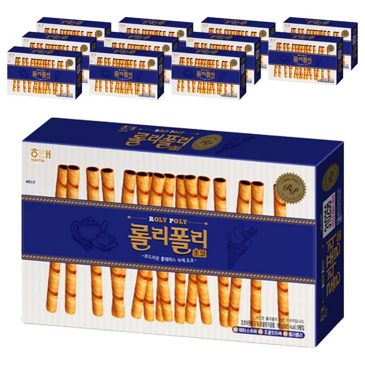 해태제과 롤리폴리 초코, 196g, 12개