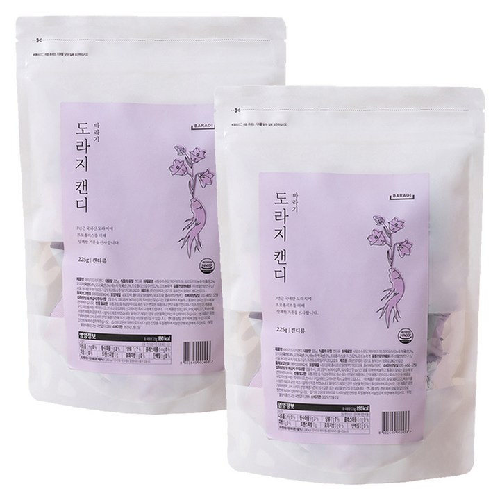 바라기 도라지 캔디 50p, 225g, 2개