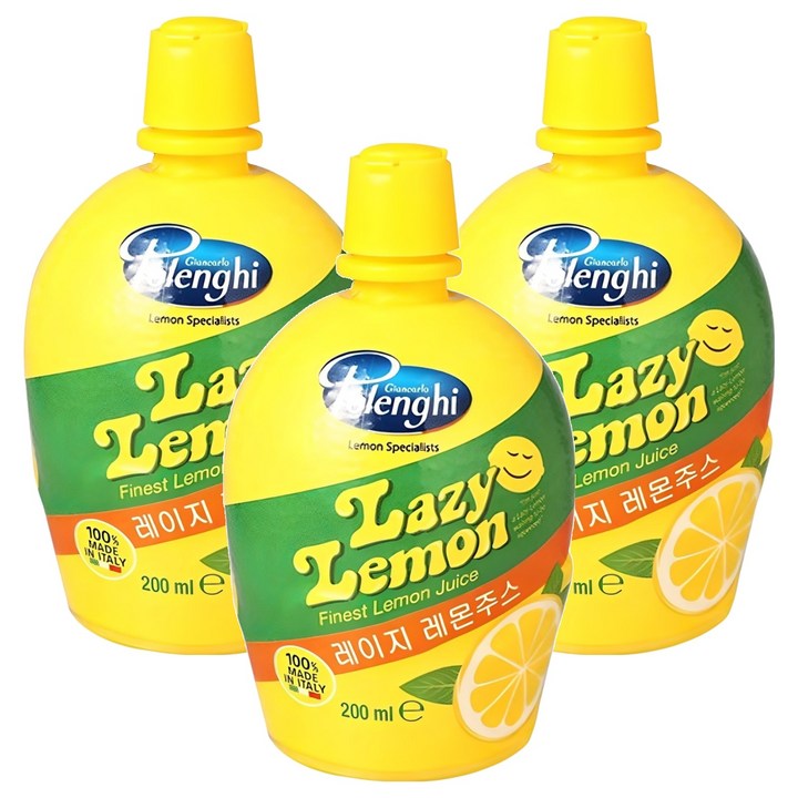 레이지레몬 주스, 200ml, 3개