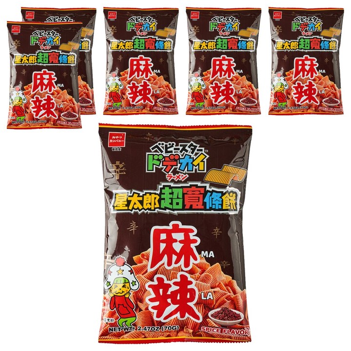 베이비스타 도데카이 라면과자 마라향, 70g, 6개