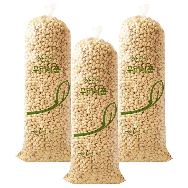 우리식품 팝콘 뻥튀기, 1kg, 3개