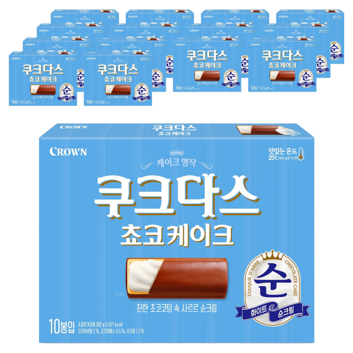 쿠크다스 쵸코케이크, 202g, 15개