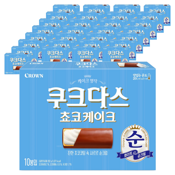 쿠크다스 쵸코케이크, 202g, 40개