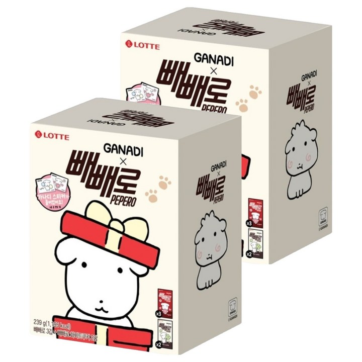 빼빼로 가나디 막대과자 5p 세트 239g, 2세트