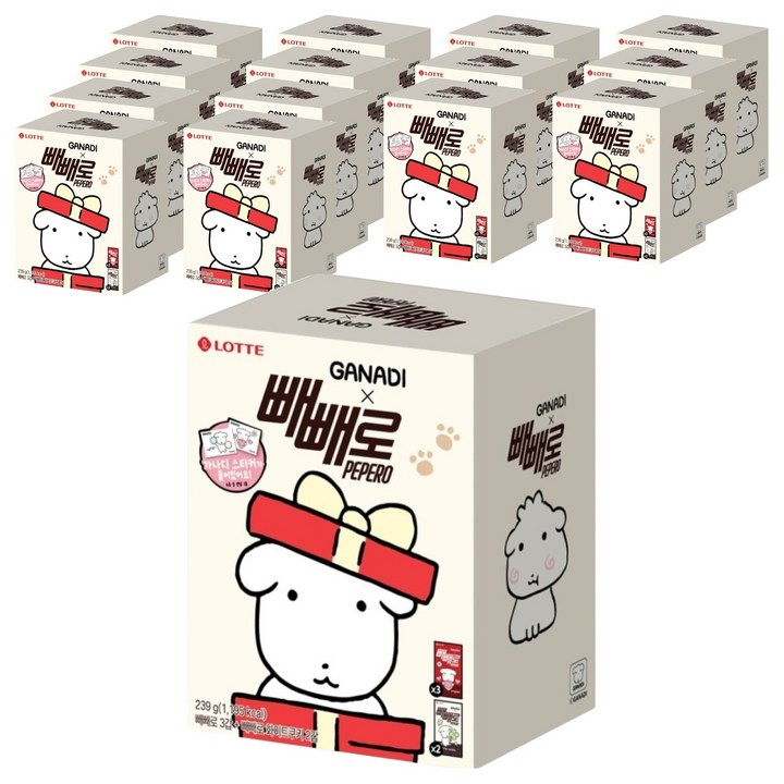 빼빼로 가나디 막대과자 5p 세트 239g, 15세트