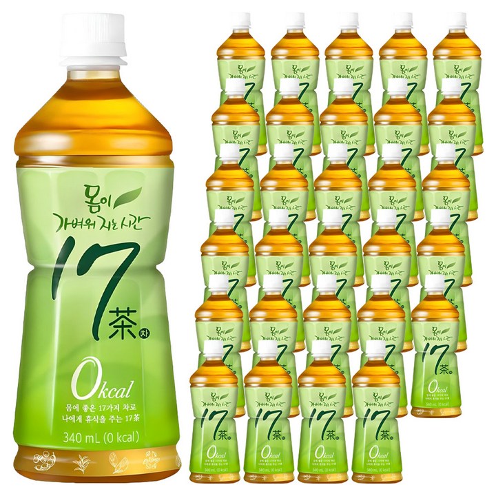 17차 몸이 가벼워지는 시간 차음료, 340ml, 100개