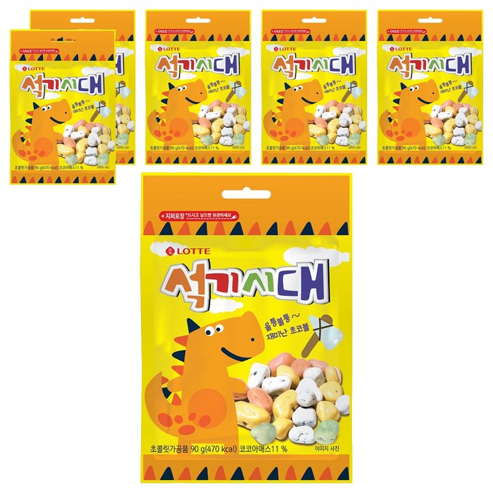 롯데웰푸드 석기시대 초코볼, 90g, 6개