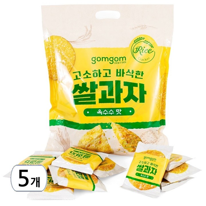 곰곰 쌀과자 옥수수맛, 297g, 5개