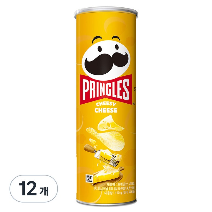 프링글스 치즈맛, 110g, 12개