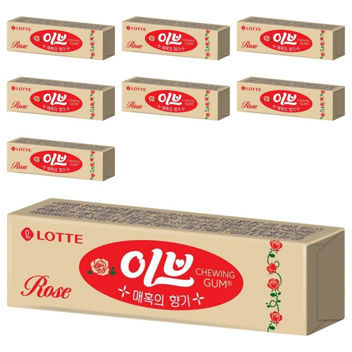 롯데웰푸드 이브 로즈 츄잉껌, 26g, 8개