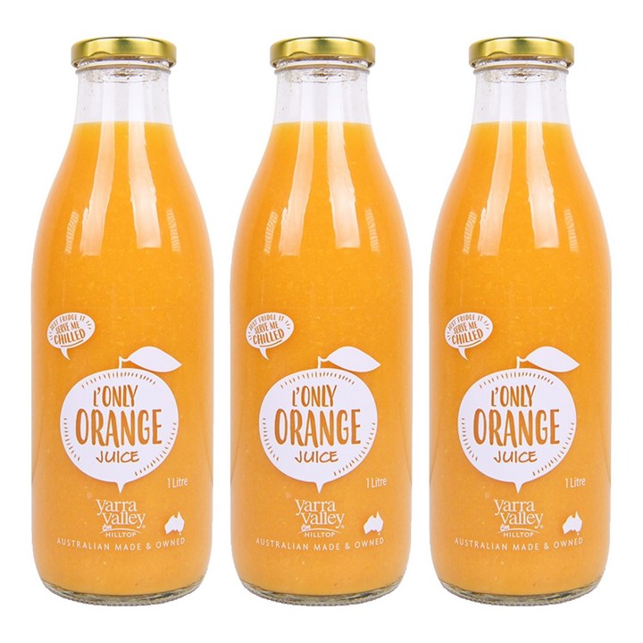 야라밸리 착즙 오렌지 주스, 3개, 1L