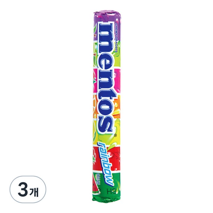 멘토스 뉴레인보우, 37.5g, 3개