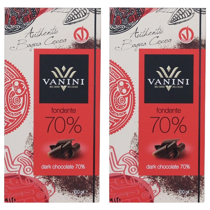 바니니 다크초콜릿 70%, 100g, 2개