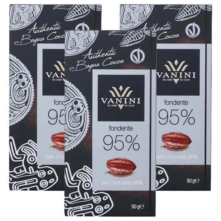 바니니 다크초콜릿 95%, 90g, 3개