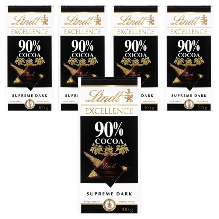 린트엑셀런스 다크 90% 초콜릿, 100g, 5개